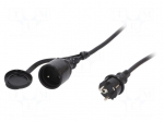 Extension lead | 3x1.5mm2 | 40m | rubber | black | Sockets no: 1 | 16A