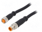 Cable: for sensors/automation | M8 | PIN: 3 | 0.6m | plug | 60VDC | 50VAC