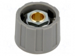 Knob | without pointer | ABS | &Oslash;shaft: 6mm | &Oslash;23x15.5mm | grey | A2523