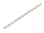 LED tape | white cold | 2835 | LED/m: 120 | 10mm | white PCB | IP20 | 24W/m