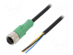 Cable: for sensors/automation | M12 | PIN: 5 | straight | 10m | plug