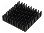 Heatsink: extruded | black | L: 40mm | W: 40mm | H: 10mm | aluminium