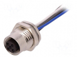 Connector: M12 | socket | PIN: 5 | female | 60V | straight | IP67 | cables
