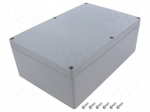 Enclosure: multipurpose | X: 160mm | Y: 240mm | Z: 90mm | ABS | light grey