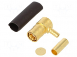 Connector: SMB | socket | female | angled 90&deg; | 50&Omega; | soldering,crimped