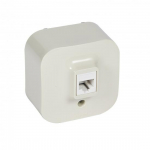 RJ 45 socket Forix - surface mounting - IP 2X - UTP cat. 5e - ivory