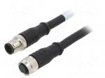 Cable: for sensors/automation | M12 | PIN: 12 | 3m | plug | 30VDC | 30VAC
