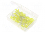 Diode: LED-kit | THT | 5mm | 100pcs | yellow | 1.8&divide;2.4VDC | plastic box