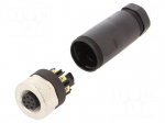 Connector: M12 | plug | PIN: 8 | female | straight | IP67 | screw terminal
