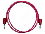 Test lead | 15A | banana plug 4mm,both sides | Urated: 1kV | red