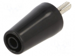 Laboratory connector: 4mm banana | adapter | 32A | black | 42mm