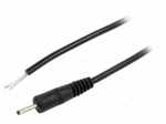 Cable | 1x0.5mm2 | wires,DC 2,35/0,7 plug | straight | black | 1.5m