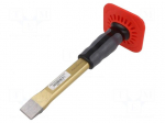 Cold chisel | flat,with splash guard | L: 250mm | Tipwidth: 25mm