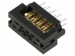 Connector: IDC | plug | male | Plating: gold-plated | PIN: 10 | THT