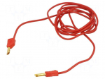 Test lead | 60VDC | 30VAC | 19A | banana plug 4mm,both sides | Len: 2m