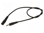 Cable | 1x0.5mm2 | DC 5,5/2,1 socket,DC 4,0/1,7 plug | straight