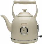 Gorenje | Kettle | K17CLIN | Electric | 2000 W | 1.7 L | Plastic/Metal | 360&deg; rotational base | Beige