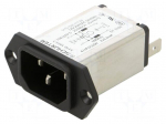 Connector: AC supply | socket | male | 10A | 250VAC | C14 (E) | 5110
