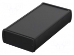 Enclosure: with panel | ALUBOS 800 | X: 82mm | Y: 150mm | Z: 32mm | black