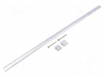 Holder | aluminium | natural | H: 30.5mm | L: 500mm | W: 15.5mm | handle