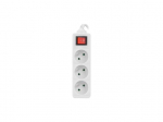 LANBERG POWER STRIP 3M WHITE, 3X 230V PL, WITH SWITCH