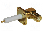 Connector: SMA | socket | female | angled 90&deg; | 50&Omega; | soldering | PTFE