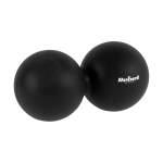 Spordiks ja aktiivseks puhkuseks // Spordikaubad ja varustus // Duoball podw&oacute;jna piłka do masażu 6.2cm, kolor czarny, materiał silikon, REBEL ACTIVE
