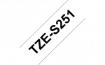 Brother | TZe-S251 Strong Adhesive Laminated Tape | Black on White | TZe | 8 m | 2.4 cm