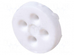 Spacer sleeve | LED | &Oslash;out: 5.1mm | L: 1.5mm | white | Holes pitch: 2.5mm