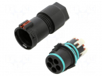 Connector: AC supply | snap-on | male | TH389 | 17.5A | 500V | ways: 4