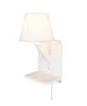 Trio Comfort sienas lampa E14 matt white with charging station  262670131 4017807614756