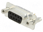 Connector: D-Sub | PIN: 9 | socket | female | on PCBs | THT | UNC 4-40