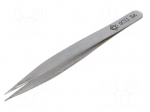Tweezers | 110mm | for precision works | Blade tip shape: sharp
