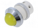 Indicator: LED | prominent | yellow | 24&divide;28VDC | 24&divide;28VAC | &Oslash;22.5mm