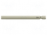 Screwdriver bit | Hex Plus key | HEX 6mm | 1/4" | Overall len: 89mm
