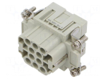 Connector: HDC | contact insert | female | CQE | PIN: 10 | 16A | 600V