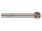 Rotary burr | &Oslash;: 3mm | L: 38mm | Working part len: 2.5mm | 3mm | metal | 6