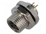 Connector: M8 | female | PIN: 3 | 48V | IP67 | socket | internal thread | 4A