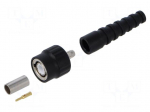 Connector: BNC | plug | straight | 50&Omega; | crimped | Contacts: brass
