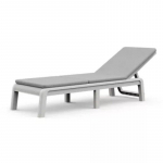 Keter Mallorca White Sunlounger with Cushion