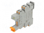 Socket | for DIN rail mounting | -40&divide;60&deg;C | 14x80x94mm | RAL 7042