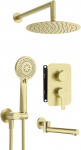 Concealed shower set with bath spout