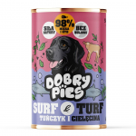 DOBRY PIES Surf & Turf Tuna and veal - wet dog food - 400g