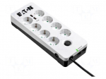 Plug socket strip: protective | Sockets: 8 | 250VAC | 10A | IP20