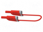 Test lead | 25A | banana plug 4mm,both sides | Len: 1m | red