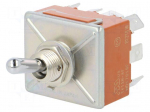 Switch: toggle | Pos: 2 | 4PDT | ON-ON | 15A/250VAC | 15A/30VDC | -25&divide;85&deg;C