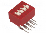 Switch: DIP-SWITCH | Poles number: 4 | OFF-ON | 0.025A/25VDC | Pos: 2