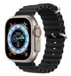 Strap Dux Ducis Apple Silicone Strap for Apple Watch 42/44/45/46/49MM Black