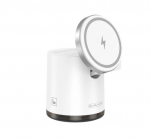 Wireless charger Jellico  W22 4in1 Wireless charger Magsafe 15W iPhone + 3W Apple Watch + Airpods + Lamp White