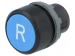 Switch: push-button | Stabl.pos: 1 | 22mm | blue | Illumin: none | IP66